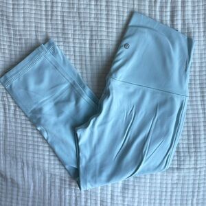 Lululemon cropped leggings, light blue, size 8
